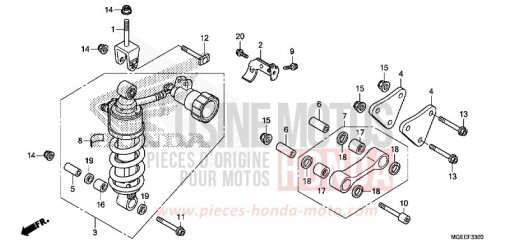 REAR CUSHION VFR1200FF de 2015